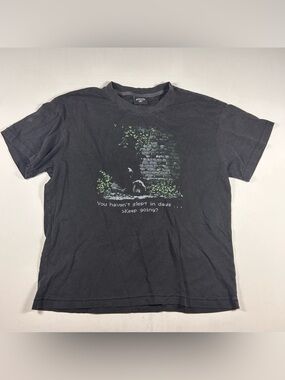 Ditch LA Shirt Men’s Large Faded Black Heavy Pixelated Video Game Graphic RARE